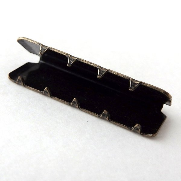 画像3: 平テープ先止め金具（アンティークゴールド）10個セット (3)