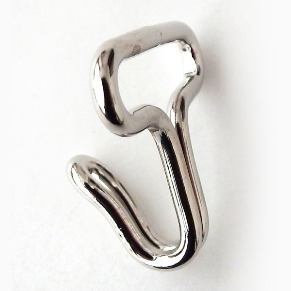 画像2: 平テープ通しフック（シルバー）10個セット (2)