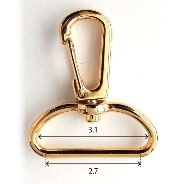 画像2: 回転ナスカン（ゴールド）5個セット (2)