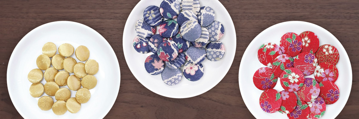 和柄くるみぼたん 和柄くるみぼたん